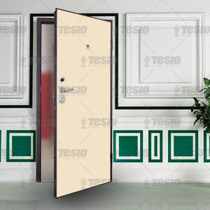 Door-FM003นิรภัยแบบโมเดิร์นสำหรับวิลล่าหรูทันสมัยทำจากสเตนเลสสตีลสีขาวมีฉนวนกันความร้อน40dB อะคูสติกผ่านการรับรอง CE - Product Image 2