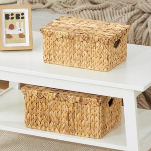 Eco-friendly <b>container</b> box <b>water</b> hyacinth <b>containers</b> low price hand weaving straw <b>storage</b> boxes - Product Image 4