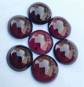 Grenat naturel forme ronde Cabochon dos plat calibré pierres précieuses en gros, toutes les tailles disponibles - Product Image 3
