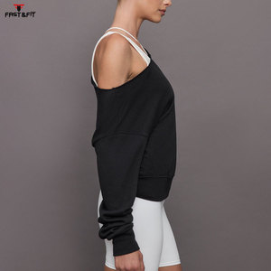 เสื้อสเวตเตอร์เปิดไหล่แบบสวมสบายกันรอยยับระบายอากาศ - Product Image 4