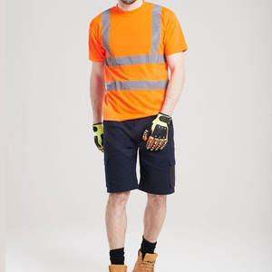 Camiseta de poliéster transpirable de alta visibilidad al mejor precio, ropa de trabajo al por mayor para trabajadores de la construcción - Product Image 4