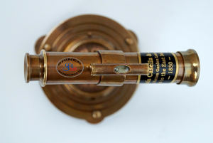 Télescope nautique Alidade avec boussole Vintage Antique avec télescope marin à collectionner nautique en laiton décor de Table de bureau - Product Image 4