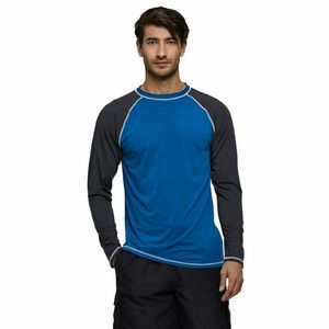 Protección solar entrenamiento al aire libre correr camisetas de manga larga personalizadas hombres 100% poliéster secado rápido UV camiseta UPF 50 + - Product Image 1