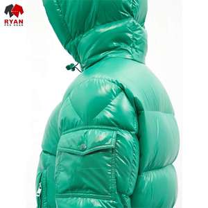 Personalizado Ryan Pro Gear tejido sólido impermeable a prueba de viento chaqueta acolchada con capucha para hombres invierno al aire libre cómodo brillante - Product Image 6