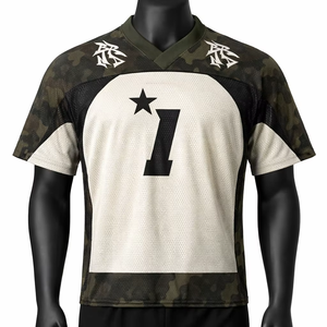 T-shirt Homme Personnalisé à Panneaux en Maille Camouflage Manches Courtes Col Rond Respirant Sportif Athlétique Écologique Coupe Longue Oversize - Product Image 1