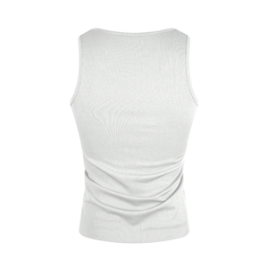 <b>Mens</b> Ribbed Tank Top Sleeveless Muscle Fit Sports <b>Vest</b> Breathable Stretch Knit Front Athletic <b>Gym</b> Workout Casual Summer Fitted - Product Image 2