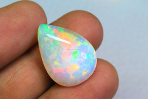 Impresionante PIEDRA DE cabujón de ópalo etíopa-Welo brillante Arco Iris llamativo ópalo pera gemas sueltas piedras preciosas de ópalo etíope - Product Image 2