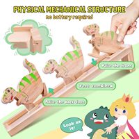 Rampe en bois dinosaure jouets 2 Pack grands jouets de dinosaure de marche pour 2 ans garçons filles dinosaure blocs cadeaux pour enfants âge 1 2 3