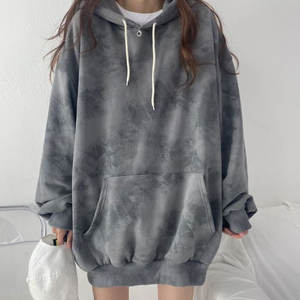 Sudadera con Capucha Larga de Invierno para Mujer, con Logotipo Personalizado de Alta Calidad, Tie-Dye, 100% Algodón, Transpirable, Resistente al Viento, Ecológica e Informal - Product Image 3