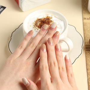 ShineB meilleure vente brun français Design 2D Gel ongles autocollants #45775 haute qualité facile Salon article de mode fabriqué en corée - Product Image 3