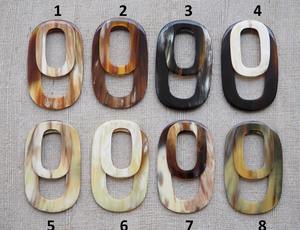 จี้เขาควายขัดเงารูปหยดน้ำตาออร์แกนิกพร้อมประกันตัวเงิน925 - Product Image 4