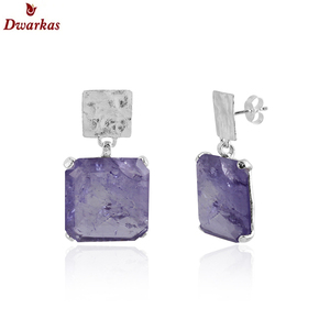 925 Sterling <b>Silver</b> Hammer Stud Earrings Beautiful Tourmaline Quartz Classic Party Manufactured <b>Jewelry</b> Shop Offering Wholesale - Product Image 5