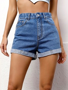 Nuevos pantalones cortos vaqueros de verano 2025 para mujer, pantalones cortos informales con estilo para mujer, pantalones cortos de mezclilla de diseño transpirable de alta calidad - Product Image 6