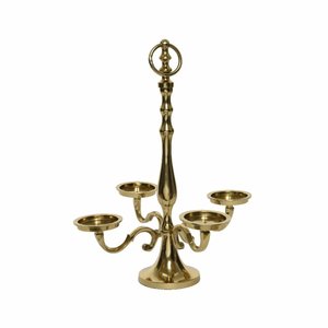 Diseño hecho a mano, soporte para velas con acabado antiguo, soporte decorativo para velas hecho a mano, soporte para decoración de suelo, pilar de aluminio - Product Image 3