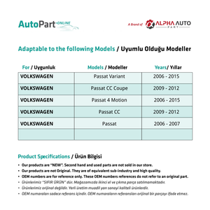 Cable de Apertura Externa de Puerta Trasera Compatible con Volkswagen para B6 B7 CC - Product Image 4