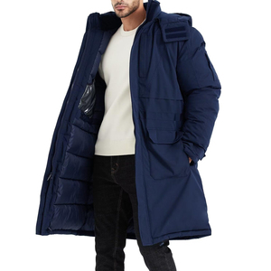 Chaqueta larga acolchada personalizada con diseño de logotipo personalizado informal de invierno 2024 para hombre con servicio OEM - Product Image 2