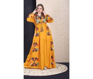 2024 ropa de verano otoño bordado bohemio personalizado manga larga hasta el suelo ropa bordada hecha a mano - Product Image 1