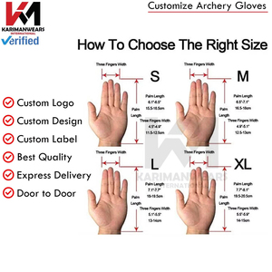 Gant de tir à l'arc respirant avec protection des doigts pour la pratique du tir en plein air, gant de tir à l'arc avec logo personnalisé et poignée antidérapante pour le tir à l'arc - Product Image 3