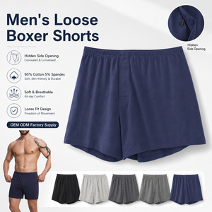 Boxers pour hommes de haute qualité, personnalisables avec logo jacquard, taille élastique, grandes tailles, sous-vêtements et boxers en modal pour hommes - Product Image 3