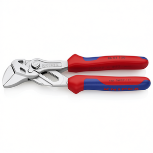 Clé à molette chromée Knipex avec poignées multi-composants confortables pour les travaux de plomberie et d'automobile - Product Image 3