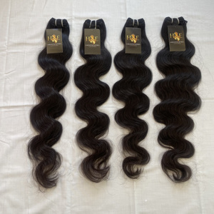 Lot d'extensions de cheveux naturels Remy, cheveux humains, 100% vierges, Double épaisseur - Product Image 1