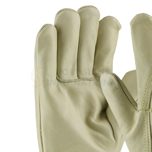 Vente en gros Gants de gréeur unisexes à rayures en bonbon Cuir de vachette Travail Jardinage Usage quotidien Travail Gants de construction durables - Product Image 5
