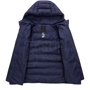 Professional Manufactured Slim Fit Unisex Puffer Jacket Casual Wear Fashion Standard <b>Winter</b> Front Logo Custom Eco-Friendly - Product Image 3