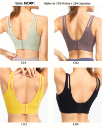 Sujetador deportivo para correr de alta intensidad para mujer, secado rápido, respetuoso con el medio ambiente, estiramiento en cuatro direcciones, venta al por mayor, logotipo personalizable que absorbe el sudor - Product Image 6