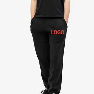 Pantalon de survêtement en mohair doux au toucher décontracté Street Wear anti-boulochage imprimé motif droit devant plat respirant vente en gros - Product Image 1