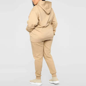 Comprar chándal de alta calidad para mujer algodón polar poliéster peso pesado cómodo 400 GSM chándal de gran tamaño para mujer 2026 - Product Image 5