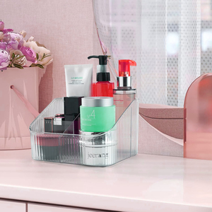 Tùy chỉnh OEM ODM Acrylic thân thiện với môi Vòi Hoa Sen Di động Caddy xà phòng món ăn dính treo tường tổ chức kệ không khoan phòng tắm - Product Image 3