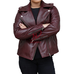 Veste en cuir pour femmes sur mesure Concevez votre propre veste en cuir Veste en cuir imperméable pour femmes Original Hide From Sialkot - Product Image 2