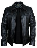 Veste en cuir imperméable rétro pour homme avec col rabattable et doublure intérieure douce respirante, taille plus