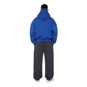 Sudadera con Capucha para Hombre, Invierno 2025, Estilo Moderno, 100% Algodón, Felpa, Tinte Liso, Logotipo Personalizado, Ajuste Deportivo, Holgada - Product Image 4