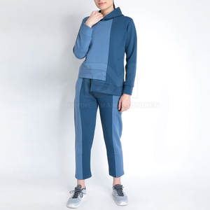 ชุดกีฬา2ชิ้นสำหรับผู้หญิงชุดวิ่งเสื้อลำลองคอตั้งสำหรับผู้หญิงชุดกีฬาฤดูหนาว XL ออกแบบโลโก้ได้ตามต้องการ - Product Image 6