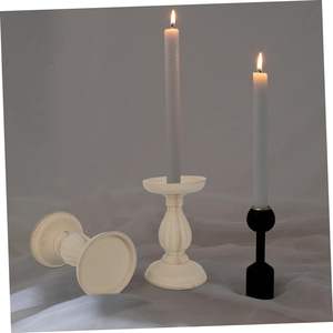 4 Uds. De portavelas de madera Vintage, decoración para mesa, decoración de boda Vintage, decoración del hogar, portavelas de pilar de madera, casa - Product Image 5