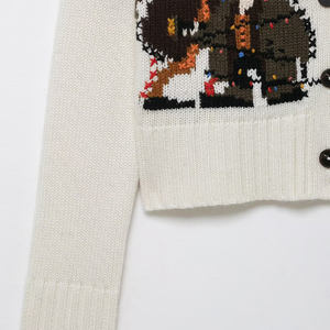 Wholesale 100% Cotton V-Neck Sweater <b>for</b> <b>Women</b> Winter Customized Color & Size Breathable Logo Position Front - Product Image 4