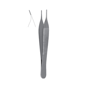 Pince à pansement manuel Adson Jeu d'instruments médicaux de précision avec conception incurvée et coudée pour accéder aux zones chirurgicales difficiles - Product Image 1