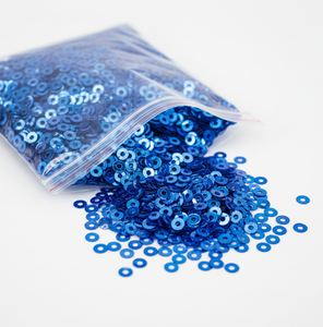 Paillettes bleues en vrac pour la décoration, le textile, l'artisanat et les applications industrielles, couleur haute brillance, paillettes brillantes en vrac - Product Image 2