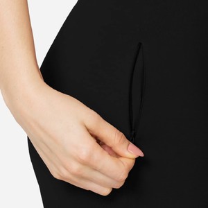 Leggings de yoga taille haute pour femmes, pantalon de levage des hanches, compression sans couture, entraînement de gym, pantalon 100% polyester avec poches, logo imprimé - Product Image 4