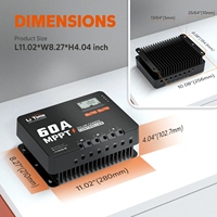 Contrôleur de charge solaire MPPT Bluetooth 12V 24V 36V 48V 100A pour système hors réseau LiFePO4, directement de l'usine