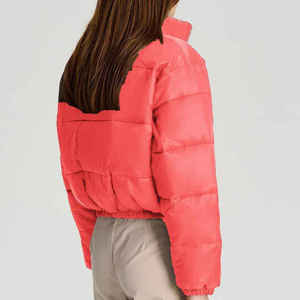 Custom High Quality Women Casual Ladies Short Outwear Clothes Winter With Hood Crop Puffer Jacket for Women - Product Image 6