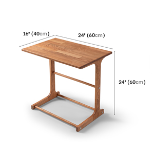 Table d'appoint moderne en forme de C, table pour ordinateur portable, plateau TV, hauteur 24 pouces, pour la maison, le bureau, l'hôtel ou la restauration, meilleure offre de valeur - Product Image 2