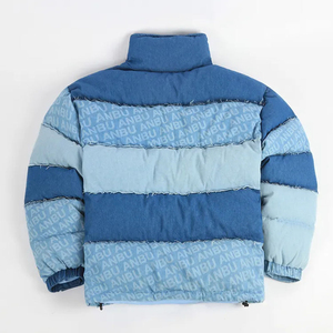 แจ็กเก็ตทรงปักเป้าผ้ายีนส์แฟชั่นสำหรับผู้ชายเสื้อแจ็คเก็ตบุนวมอบอุ่นปรับแต่งได้ - Product Image 2