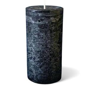 Ensemble de bougeoirs cylindriques en marbre noir avec texture de pierre naturelle pour un style d'intérieur contemporain - Product Image 6