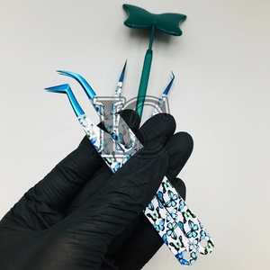 Miroirs de qualité supérieure Durable Nouvelle Arrivée Forme De Papillon Couleur Verte Extensions De Cils En Acier Inoxydable Miroirs - Product Image 6