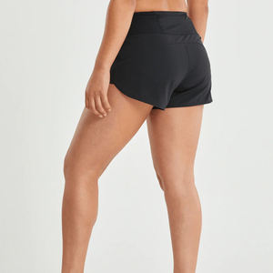 Short de gymnastique respirant pour femmes High Street du fabricant professionnel Design de logo personnalisé Fermeture à cordon 100% coton Été - Product Image 3