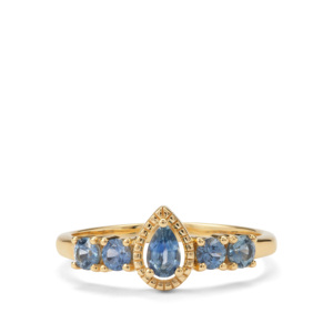 Anillo de Topacio de Corte Ovalado en Oro de 14K con Baño de Rodio - Product Image 2