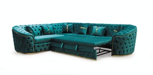 Ensemble de canapé d'angle inclinable convertible moderne et confortable Tissu élégant pour la maison, le salon ou le hall - Product Image 4