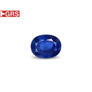 Saphir bleu - 3,09 carats, pierre précieuse naturelle facettée, effets optiques calibrés, couleur bleu royal, taille 10 mm, 6 mm, traité thermiquement, pierre brute - Product Image 1